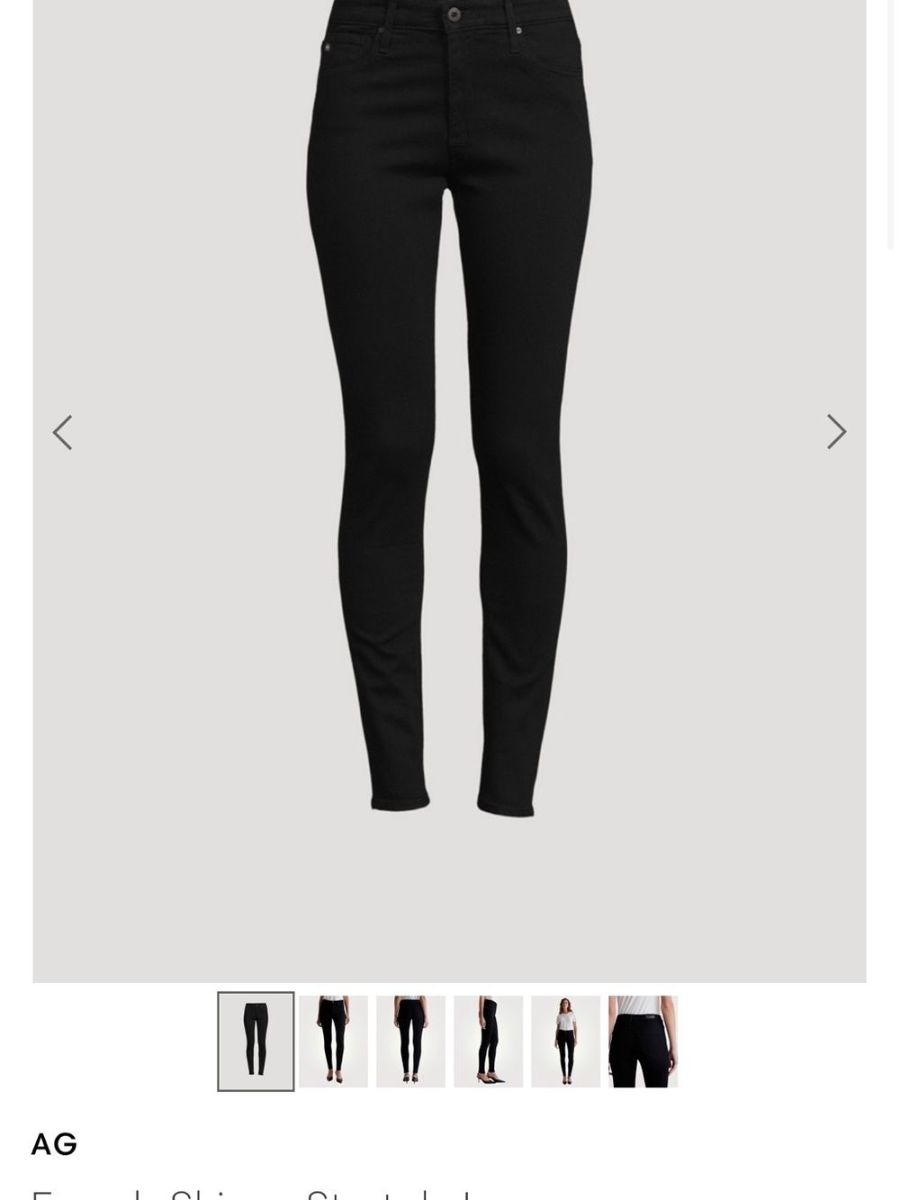 AG Black Farrah High-Rise Skinny Jeans